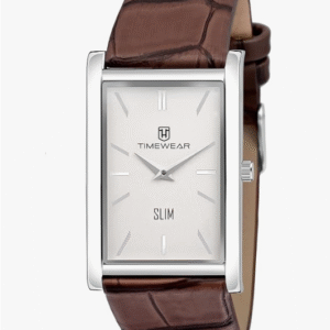 TIMEWEAR 292WDTG Slim Series Two Hands Brown Leather Strap Analog Watch For Men