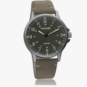 Sonata Poze SP70011QL01W Quartz Analog Leather Strap Watch for Men