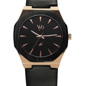 Fastrack Vyb FV30013KL01W Casual Black & Golden Watch for Men