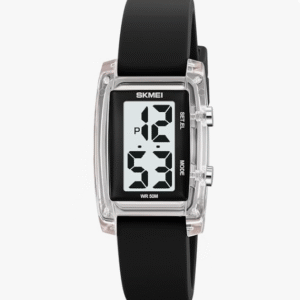 Skmei Casual Black & Silver Watch for Men