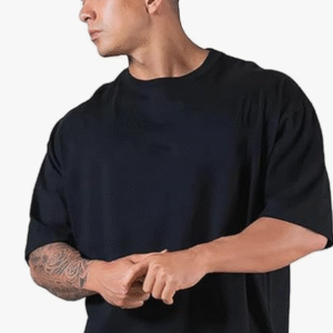 Veirdo Round Neck Black T-Shirt for Men