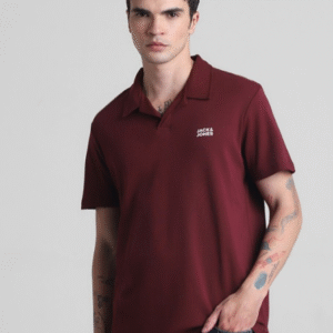 Jack & Jones Polo Collar Pure Cotton Slim Fit T-shirt For Men