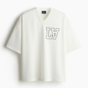 H&M Oversized Fit Printed Mesh T-Shirt For Men