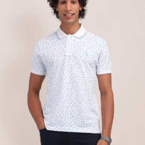 U.S. Polo Assn. Floral Printed Polo Collar Pure Cotton T-shirt For Men