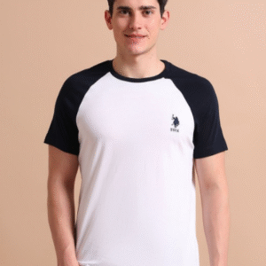 U.S. POLO ASSN. Pure Cotton Varsity Colourblock T-Shirt For Men