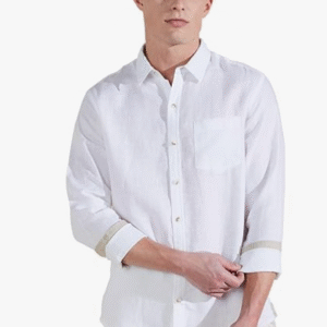 Symbol Premium Casual Solid White Shirt for Men