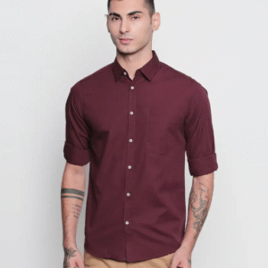 Dennis Lingo Solid Casual Shirt For Men