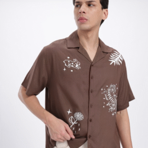 Glitchez Printed Relaxed Fit Shirt For Men