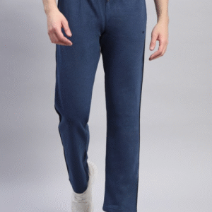 Monte Carlo Casual Solid Blue Track Pant for Men