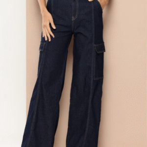 Chemistry High-Rise Cargo Style Wide Leg Jeans For Women