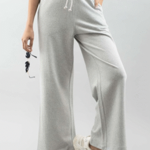 Imperative Flared Pure Cotton Track Pant For Women
