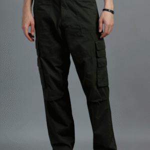 SILISOUL Relaxed Loose Fit Cotton Cargo Trouser For Men