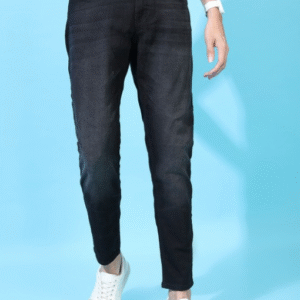 Highlander Tapered Fit Mid-Rise Clean Look Stretchable Jeans For Men