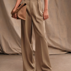 Fnocks Cotton Blend Wide Leg Pants for Women
