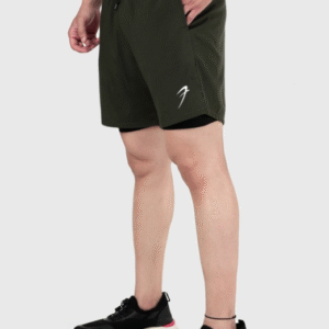 Fuaark Slim Fit Mid-Rise Rapid-Dry Technology Training or Gym Sports Shorts For Men