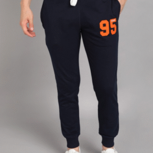 Alan Jones Casual Solid Blue Track Pant for Men