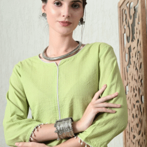 Vidhani Cotton Blend Straight Kurta For Women