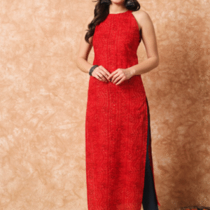 Meeranshi Bandhani Printed Cotton Straight Kurta For Women