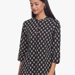 Myx Printed Regular Cotton Short Kurti For Women