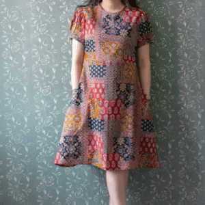 Harpa Casual Round Neck Floral Multicolour Dress for Women