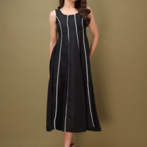 Purvaja Cotton Fit & Flare Midi Dress For Women