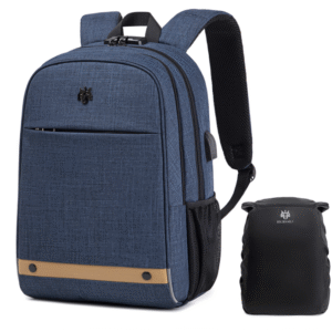 Golden Wolf Laptop Backpack with Rain Cover Waterproof Anti-theft Business Backpack For Unisex