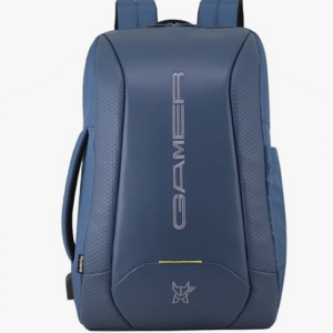 Arctic Fox Formal Solid Blue Water Resistant Unisex Gaming Backpack With USB Charging