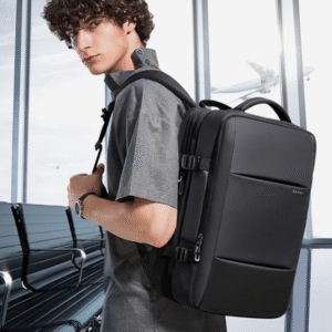 Bange Casual+Travel Solid Black Water Resistant 45L Unisex Backpack With USB Port