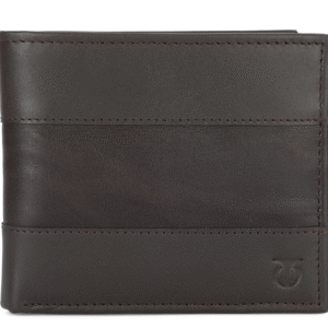 Titan Everyday Carry Solid Brown Leather Two Fold Wallet for Men
