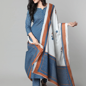 Jaipuri Bunaai Viscose Rayon Kurta Sets For Women