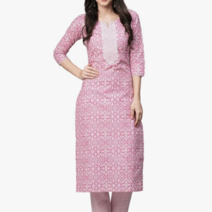 Purplesky Cotton Blend Kurta Pant Set For Women