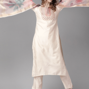 Indo Era Yoke Design Straight Kurta Set With Dupatta For Women