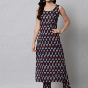 Nypa Floral Printed Straight Kurta Pant Set For Women