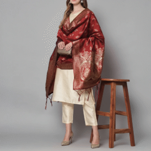 VredeVogel Cotton Silk Kurta Pant Set For Women