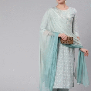 Gulmohar Jaipur Floral Print Straight Kurta Suit Set For Women