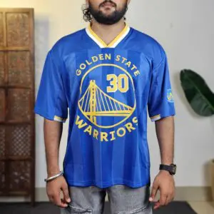 NBA Typography Printed Drop-Shoulder Sleeves Football T-Shirt