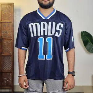 NBA Typography Printed Drop-Shoulder Sleeves Football T-Shirt For Men