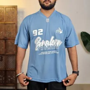 MAX Typography Printed V-Neck Oversized T-shirt For Men