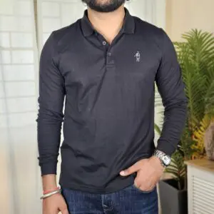 Jockey Super Combed Cotton Rich Solid Full Sleeve Polo Tshirt For Men