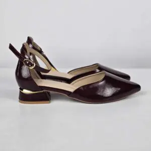 Sherrif Shoes PU Block Pumps with Buckles Sandal For Women