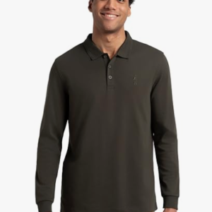 Jockey 3914 Super Combed Cotton Rich Solid Regular Fit Full Sleeve Polo T-Shirt For Men