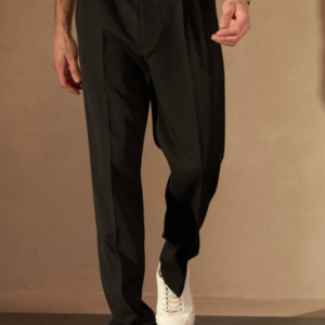 DENNISON Baggy Fit Pleated Trousers For Men