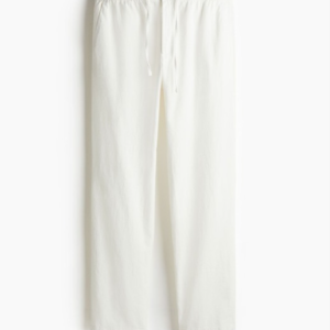 H&M Regular Fit Linen-Blend Trousers For Men