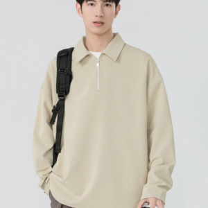 StyleCast x Revolte Solid Polo Collar T-shirt For Men