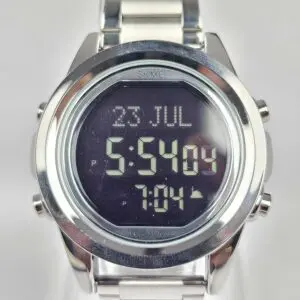 Skmei Time Reminder LED Watch Steel Band Digital Wristwatch
