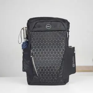Dell Sports Solid Black Polyester 18L Water Resistant Gaming Backpack