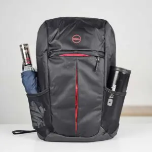 Dell Sports Solid Black Polyester 17L Water Resistant Backpack