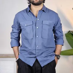 PRONK Solid Shacket For Men