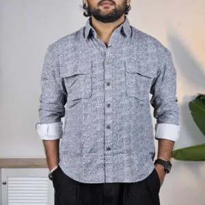 Beyoung Dyed Shacket For Men