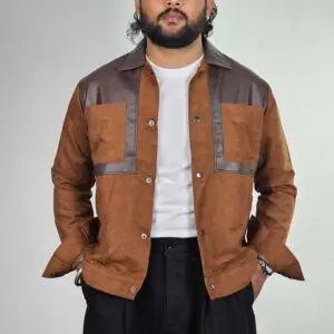 Roadster Casual Spread Collar Colourblocked Brown Tailoured Jacket for Men